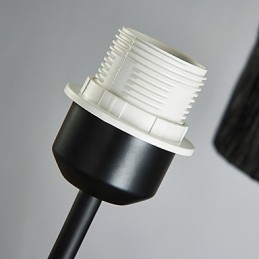 Lustre classique traditionnel à 3 lumières avec abat-jour tambour en tissu simple