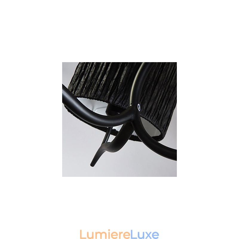 Lustre classique traditionnel à 3 lumières avec abat-jour tambour en tissu simple
