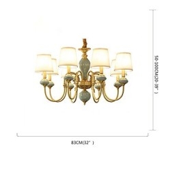 Lustre traditionnel classique en laiton pour mini style métal 8 ampoules