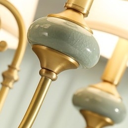 Lustre traditionnel classique en laiton pour mini style métal 8 ampoules