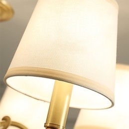 Lustre traditionnel classique en laiton pour mini style métal 8 ampoules
