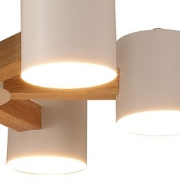 Lustre 6 lumières moderne contemporain traditionnel classique vintage campagne bois caractéristique pour bois