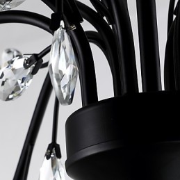 Lustre en cristal à 12 lumières, style moderne, contemporain, traditionnel, classique, vintage, rétro, style campagnard