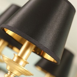 Lustre traditionnel classique en laiton pour mini style métal 8 ampoules