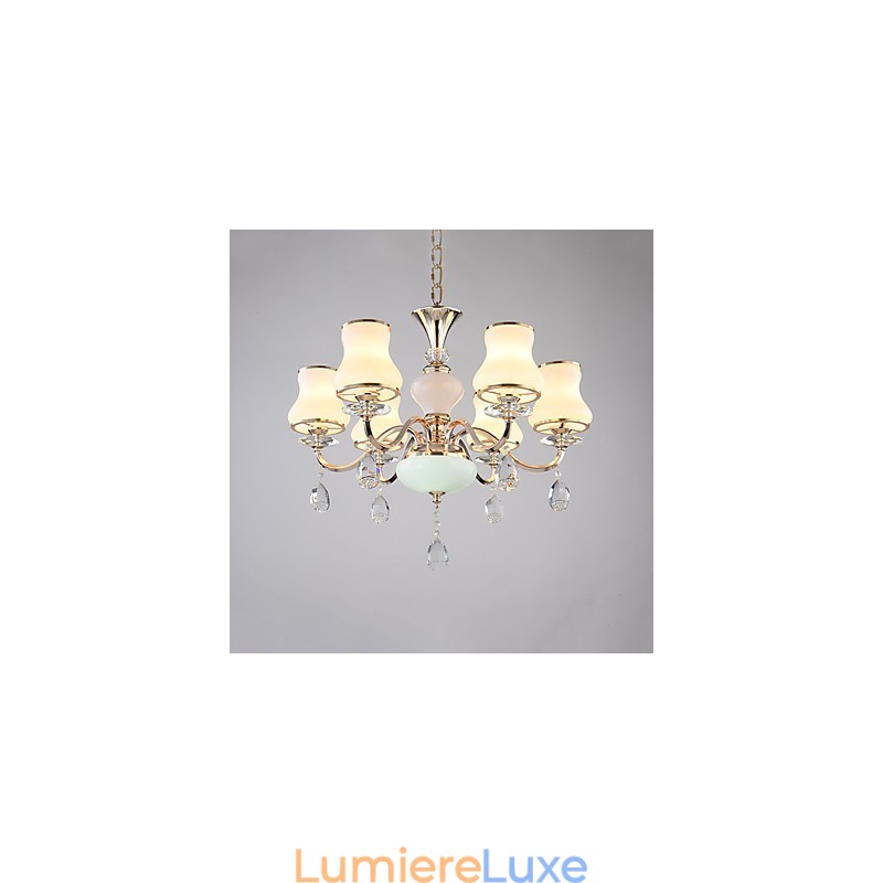 Lustre moderne contemporain galvanisé pour cristal et métal
