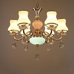 Lustre moderne contemporain galvanisé pour cristal et métal