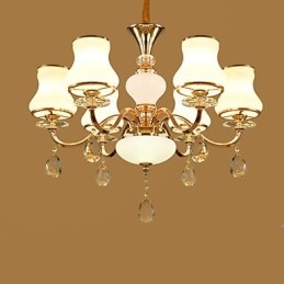 Lustre moderne contemporain galvanisé pour cristal et métal