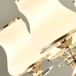 Lustre moderne contemporain galvanisé pour cristal et métal