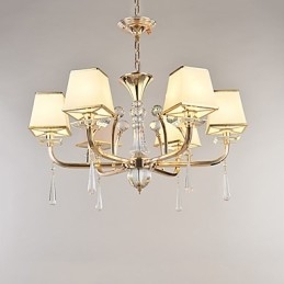 Lustre moderne contemporain galvanisé pour cristal et métal