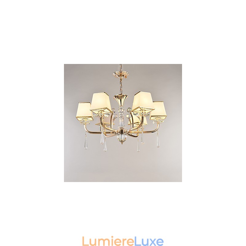 Lustre moderne contemporain galvanisé pour cristal et métal