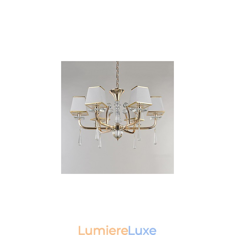 Lustre moderne contemporain galvanisé pour cristal et métal