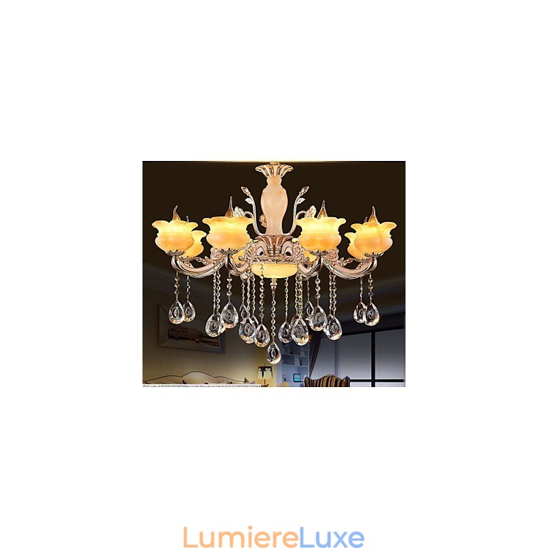Lampe à suspension en cristal de jade