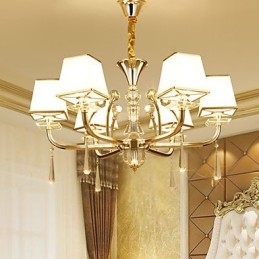 Lustre moderne contemporain galvanisé pour cristal et métal