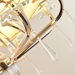 Lustre moderne contemporain galvanisé pour cristal et métal