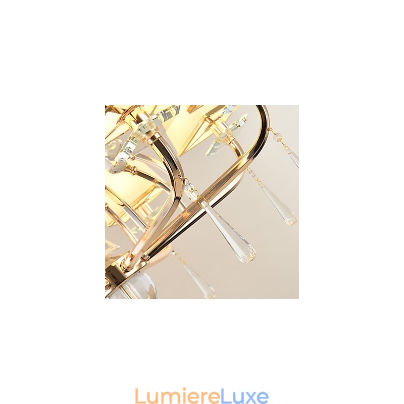 Lustre moderne contemporain galvanisé pour cristal et métal