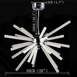 Globe chromé pour lustre en cristal et métal