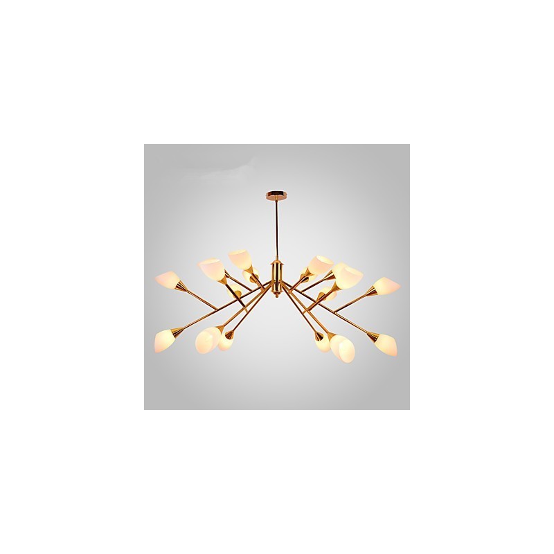 Lustre pastoral d'ambiance simple et nordique, lampe de lustre de hall créative