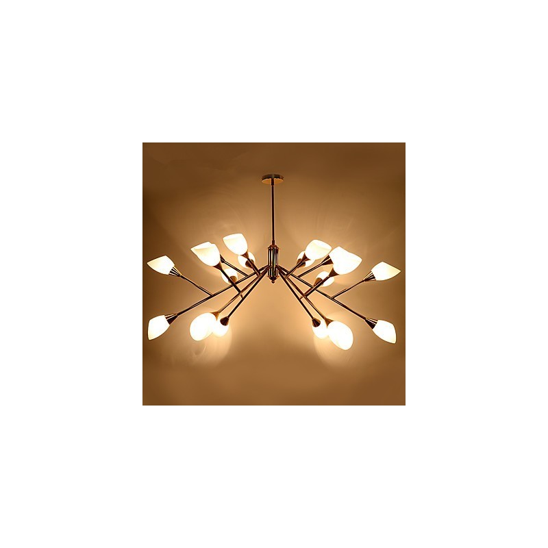Lustre pastoral d'ambiance simple et nordique, lampe de lustre de hall créative
