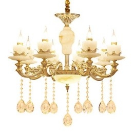 Lustre en cristal et alliage de zinc de style européen