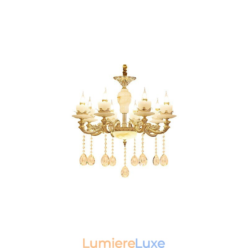 Lustre en cristal et alliage de zinc de style européen