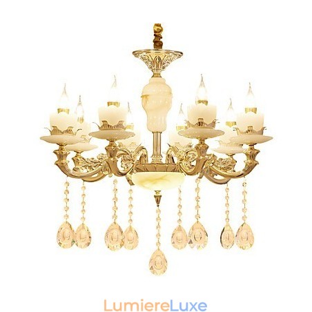 Lustre en cristal et alliage de zinc de style européen Lustre en cristal et alliage de zinc de style européen