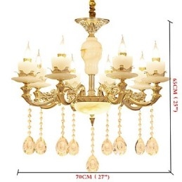 Lustre en cristal et alliage de zinc de style européen