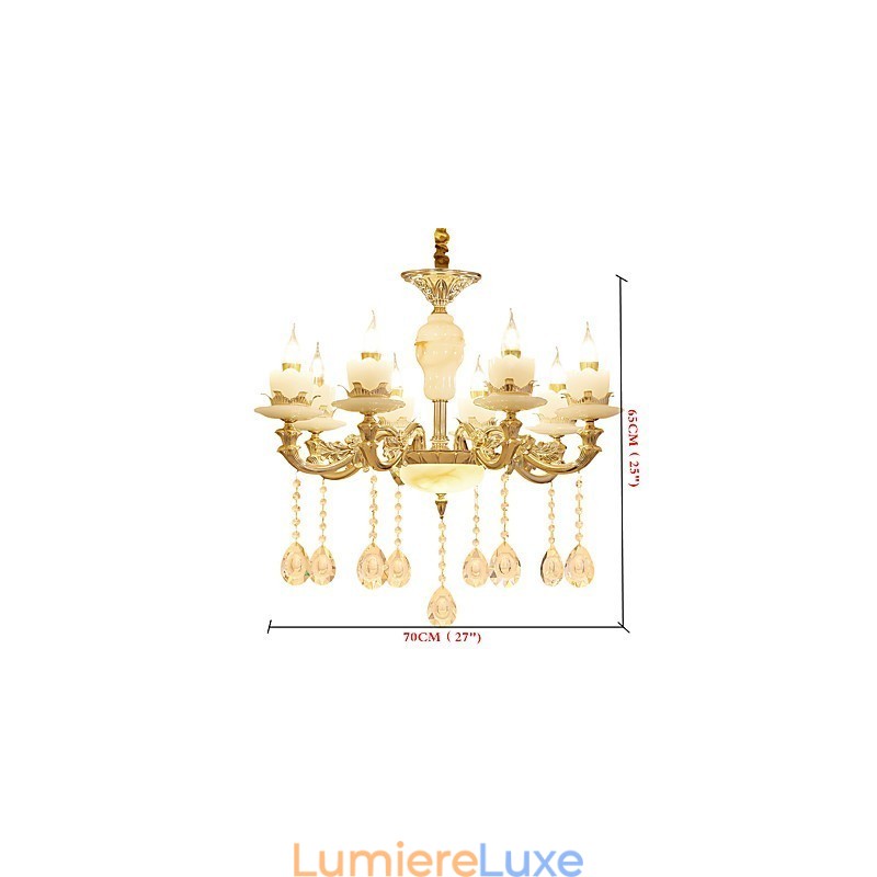Lustre en cristal et alliage de zinc de style européen