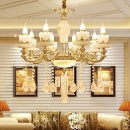 Lustre en cristal et alliage de zinc de style européen