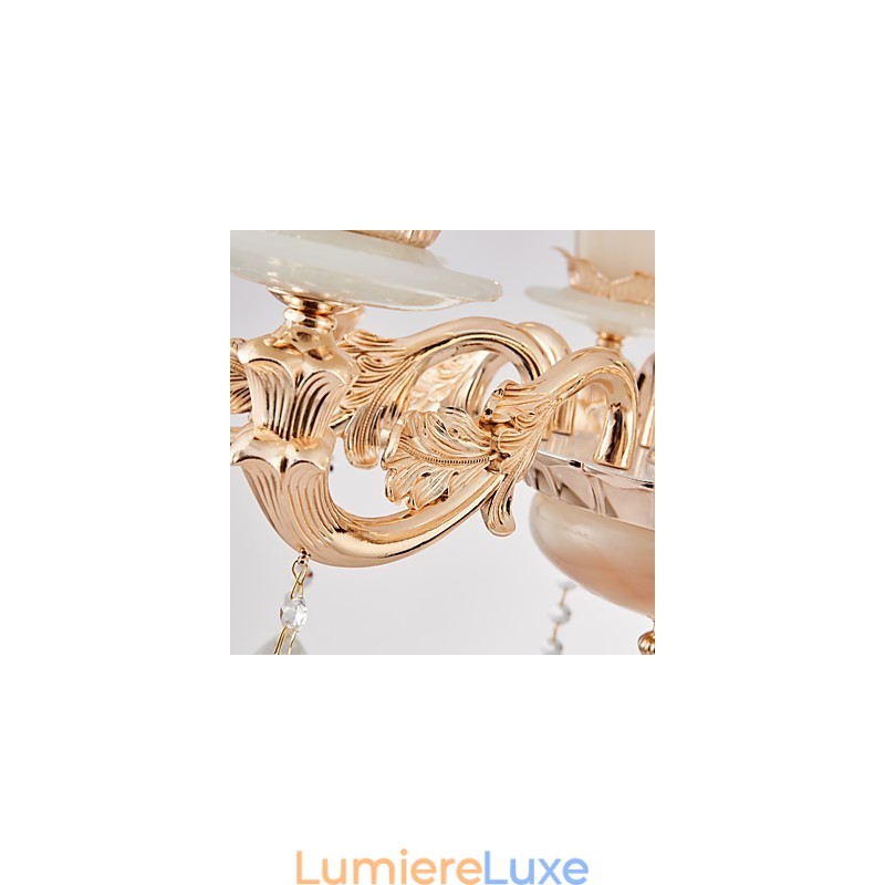 Lustre en cristal et alliage de zinc de style européen