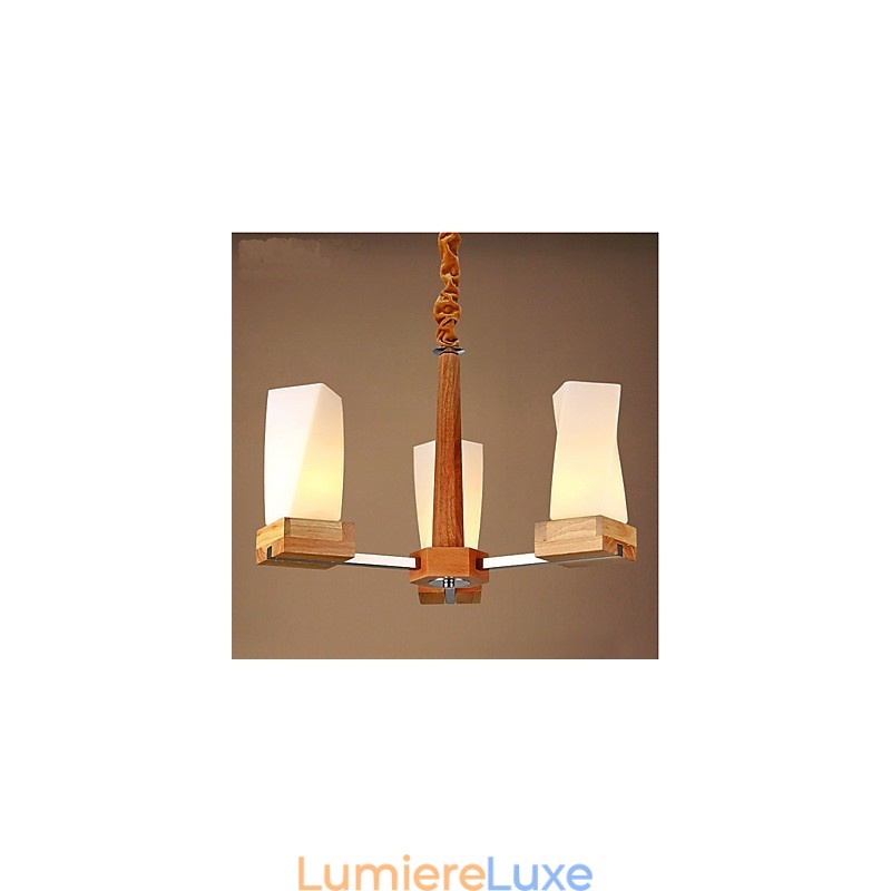 Plafonnier créatif en bois massif Simple Art Lighting