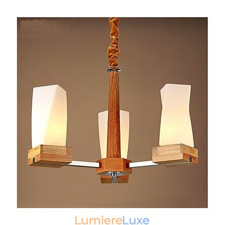 Plafonnier créatif en bois massif Simple Art Lighting Plafonnier créatif en bois massif Simple Art Lighting