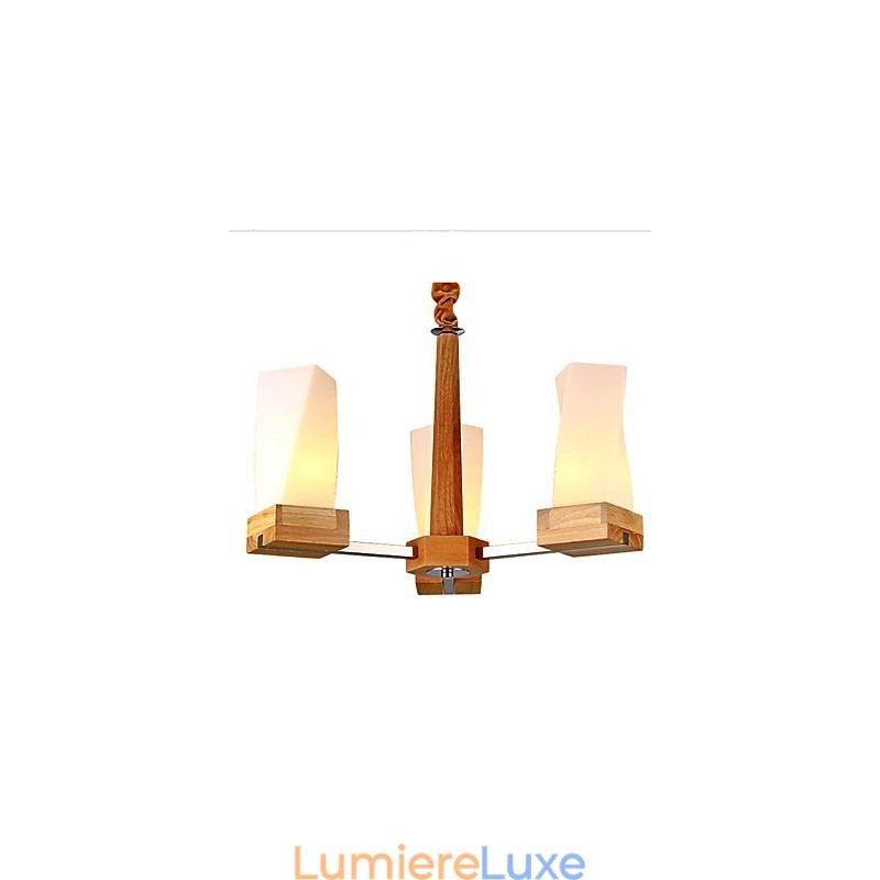 Plafonnier créatif en bois massif Simple Art Lighting