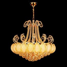 Lustre de luxe moderne en cristal, diamètre 50 cm, contient 8 ampoules