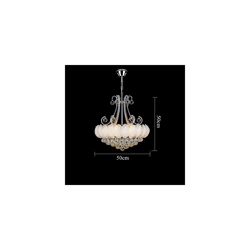 Lustre de luxe moderne en cristal, diamètre 50 cm, contient 8 ampoules
