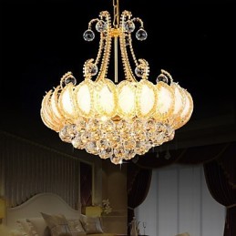 Lustre de luxe moderne en cristal, diamètre 50 cm, contient 8 ampoules