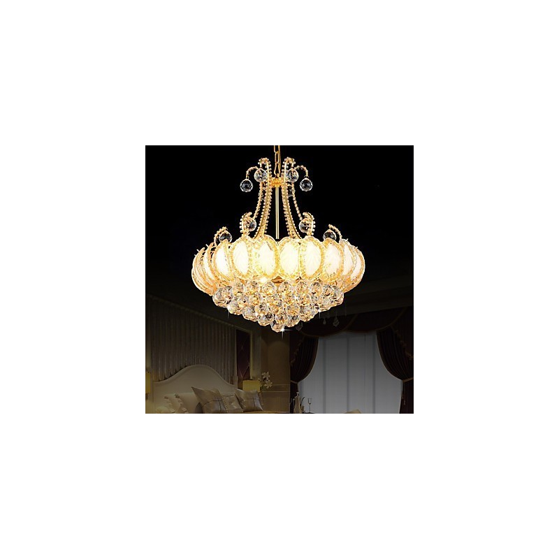 Lustre de luxe moderne en cristal, diamètre 50 cm, contient 8 ampoules