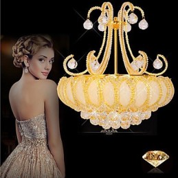 Lustre de luxe moderne en cristal, diamètre 50 cm, contient 8 ampoules