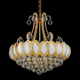 Lustre de luxe moderne en cristal, diamètre 50 cm, contient 8 ampoules