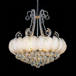 Lustre de luxe moderne en cristal, diamètre 50 cm, contient 8 ampoules