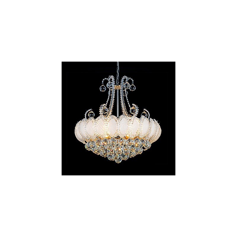Lustre de luxe moderne en cristal, diamètre 50 cm, contient 8 ampoules