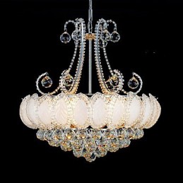 Lustre de luxe moderne en cristal, diamètre 50 cm, contient 8 ampoules