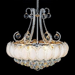 Lustre de luxe moderne en cristal, diamètre 50 cm, contient 8 ampoules