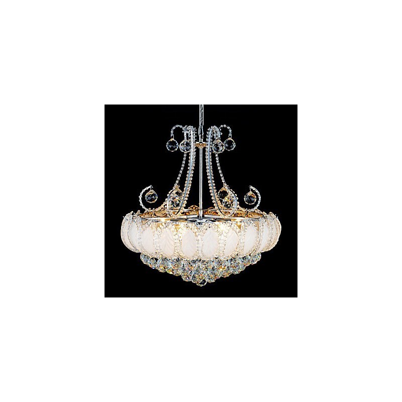 Lustre de luxe moderne en cristal, diamètre 50 cm, contient 8 ampoules