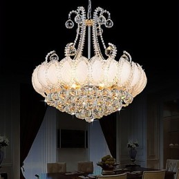 Lustre de luxe moderne en cristal, diamètre 50 cm, contient 8 ampoules