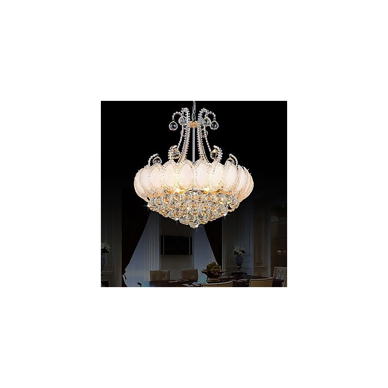 Lustre de luxe moderne en cristal, diamètre 50 cm, contient 8 ampoules