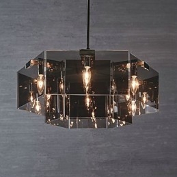 Lustre d'intérieur en métal à 6 ampoules de style rustique pour designers
