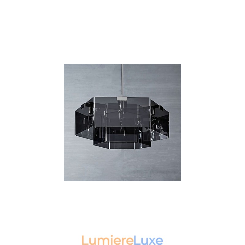 Lustre d'intérieur en métal à 6 ampoules de style rustique pour designers
