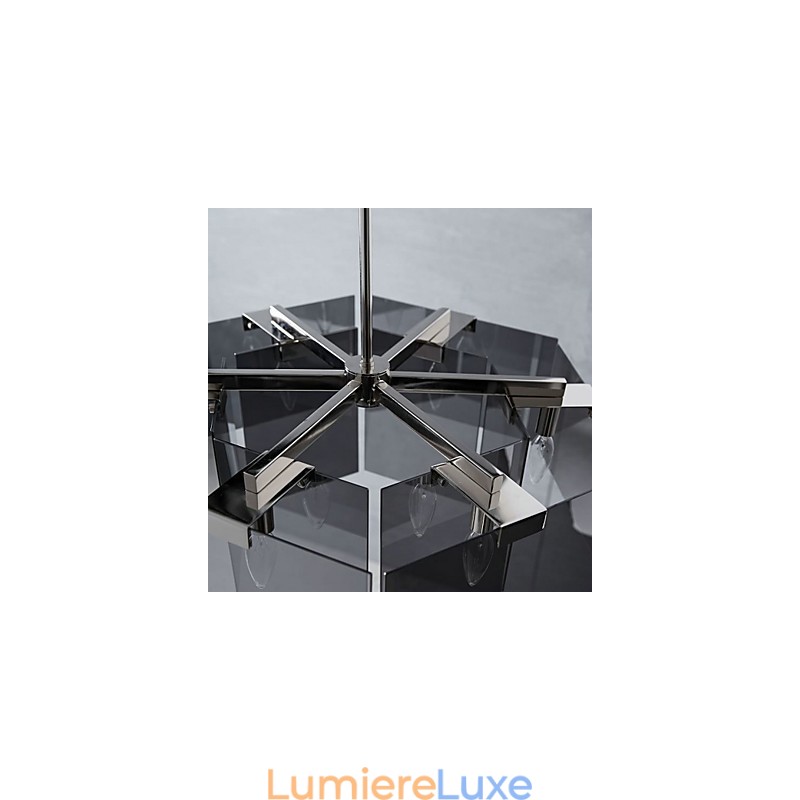 Lustre d'intérieur en métal à 6 ampoules de style rustique pour designers