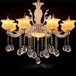 Lampe à suspension en cristal de jade