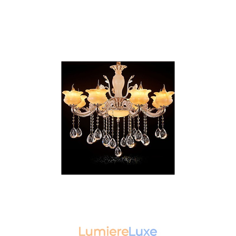 Lampe à suspension en cristal de jade